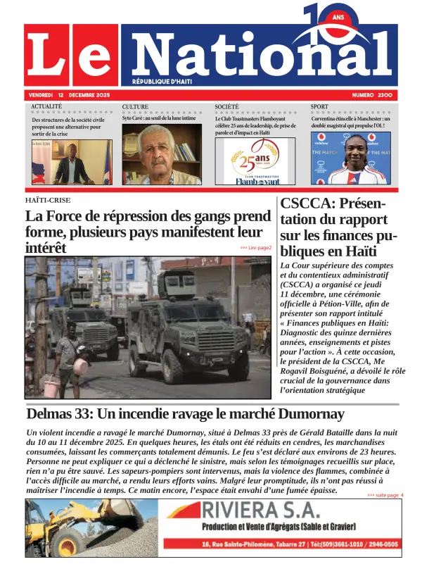 Une de l'édition 2300